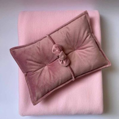 بک دراپ - بالشت و هدبند نوزادی - رنگ صورتی